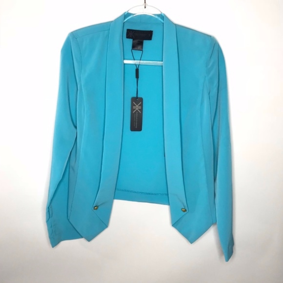 NEW • KARDASHIAN KOLLECTION • Turquoise Blazer • S - Picture 1 of 6